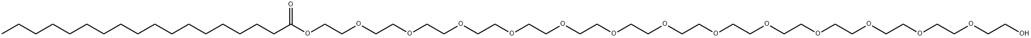 41-hydroxy-3,6,9,12,15,18,21,24,27,30,33,36,39-tridecaoxahentetracontyl stearate Structure