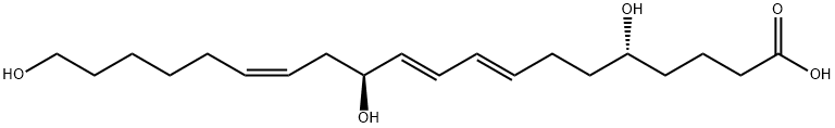 5,12,20-trihydroxy-8,10,14-eicosatrienoic acid Structure