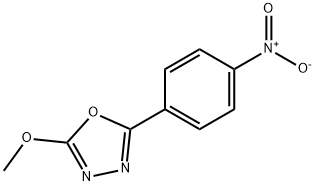 2-Methoxy-5-(4-nitrophenyl)-1,3,4-oxadiazole 结构式