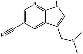 1H-Pyrrolo[2,3-b]pyridine-5-carbonitrile, 3-[(diMethylaMino)Methyl]- Structure