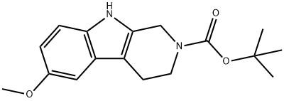 tert-butyl 6-methoxy-1,3,4,9-tetrahydro-2H-beta-carboline-2-carboxylate 化学構造式