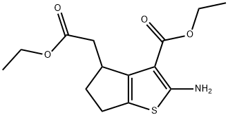 2-氨基-5,6-二氢-4H-环戊二烯[B]噻吩-3,4-二羧酸二乙酯, 1029689-54-0, 结构式