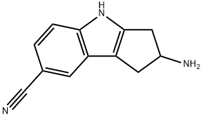2-amino-1,2,3,4-tetrahydrocyclopenta[b]indole-7-carbonitrile Struktur