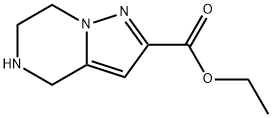 4,5,6,7-テトラヒドロピラゾロ[1,5-A]ピラジン-2-カルボン酸エチル 化学構造式