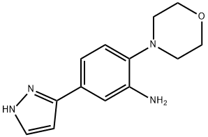 2-morpholino-5-(1H-pyrazol-5-yl)aniline 结构式