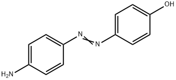 p-[(p-アミノフェニル)アゾ]フェノール 化学構造式