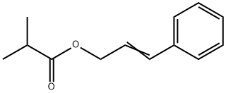 シンナミル2-メチルプロピオナート 化学構造式