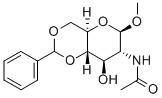 Methyl2-acetamido-4,6-O-benzylidene-2-deoxy-b-D-glucopyranoside 化学構造式
