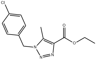 1-(4-氯苄基)-5-甲基-1H-1,2,3-三唑-4-甲酸乙酯, 1030014-82-4, 结构式