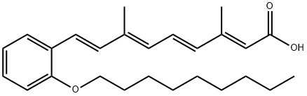 (all-E)-9-(2-(Nonyloxy)phenyl)-3,7-dimethyl-2,4,6,8-nonatetraenoic aci d,103009-91-2,结构式