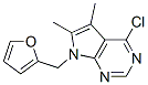 4-氯-7-(呋喃-2-基甲基)-5,6-二甲基-7H-吡咯并[2,3-D]嘧啶 结构式