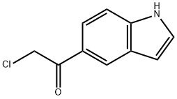 2-氯-1-(1H-吲哚-5-基)乙酮 结构式