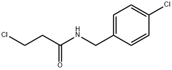 3-クロロ-N-(4-クロロベンジル)プロパンアミド 化学構造式