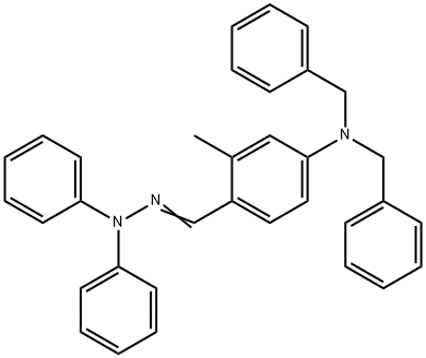 2-Methyl-4-dibenzylaminobenzaldehyde-1,1-diphenylhydrazone Structure