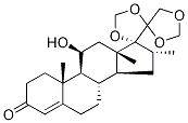 11β-Hydroxy-16α-Methyl-17,20:20,21-bis(Methylenedioxy)-pregn-4-en-3-one Struktur