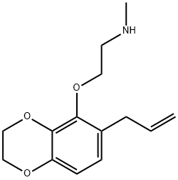 5-[2-(Methylamino)ethoxy]-6-allyl-1,4-benzodioxin 结构式