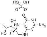 (6R)-2-氨基-6-[(1R,2S)-1,2-二羟基丙基]-5,6,7,8-四氢-4(1H)-蝶啶酮硫酸盐, 103130-44-5, 结构式