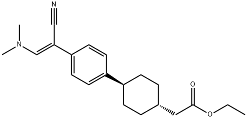 시클로헥산아세트산,4-[4-[(1Z)-1-시아노-2-(디메틸아미노)에테닐]페닐]-,에틸에스테르,트랜스-