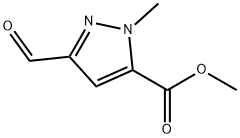 3-甲酰基-1-甲基-1H-吡唑-5-甲酸甲酯, 1031351-95-7, 结构式