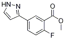 Methyl 2-fluoro-5-(1H-pyrazol-3-yl)benzoate,1031418-00-4,结构式