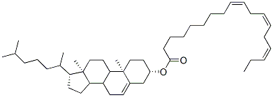 [(3S,10R,13R,17R)-10,13-dimethyl-17-(6-methylheptan-2-yl)-2,3,4,7,8,9,11,12,14,15,16,17-dodecahydro-1H-cyclopenta[a]phenanthren-3-yl] (9Z,12Z,15Z)-octadeca-9,12,15-trienoate Struktur