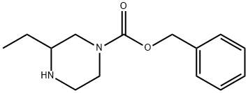 3-エチルピペラジン, N1-CBZ保護 化学構造式