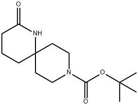 2-オキソ-1,9-ジアザスピロ[5.5]ウンデカン-9-カルボン酸TERT-ブチル 化学構造式