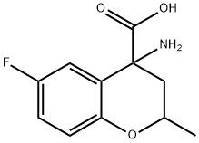 4-AMINO-6-FLUORO-2-METHYLCHROMAN-4-CARBOXYLIC ACID 化学構造式