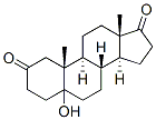 5Α-雄甾(烷)-A-失碳-2,17-二酮 结构式