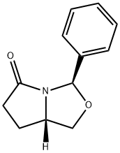 (+)-(3R,7aS)-Tetrahydro-3-phenyl-3H,5H-pyrrolo1,2-coxaole-5-one Struktur