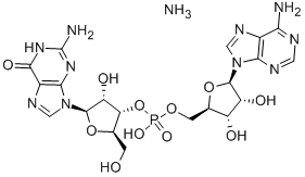 guanylyl[3'->5']adenosine, ammonium salt 化学構造式