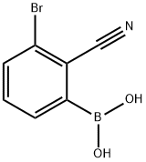3-ブロモ-2-シアノフェニルボロン酸 化学構造式