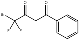 4-ブロモ-4,4-ジフルオロ-1-フェニル-1,3-ブタンジオン 化学構造式