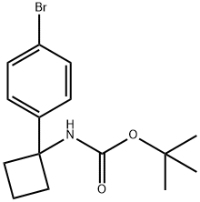 TERT-ブチル N-[1-(4-ブロモフェニル)シクロブチル]カルバメート 化学構造式