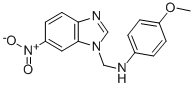 1H-Benzimidazole-1-methanamine, N-(4-methoxyphenyl)-6-nitro- 化学構造式