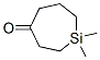 1,1-Dimethylsilacycloheptan-4-one 结构式