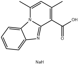 1,3-Dimethylpyrido[1,2-a]benzimidazole-4-carboxylic acid sodium salt,10326-85-9,结构式