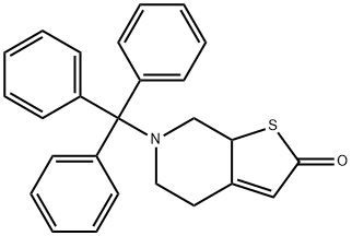 6-trityl-5,6,7,7a-tetrahydro-4H-thieno[2,3-c]pyridin-2-one Struktur