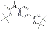 6-(N-Boc-methylamino)-5-methylpyridine-3-boronic acid pinacol ester 化学構造式