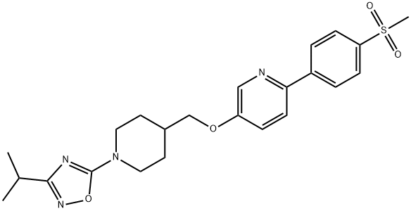 3-イソプロピル-5-(4-(((6-(4-(メチルスルホニル)フェニル)ピリジン-3-イル)オキシ)メチル)ピペリジン-1-イル)-1,2,4-オキサジアゾール