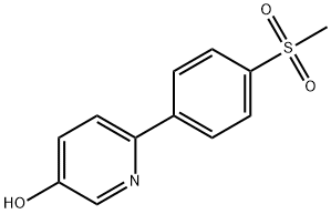5-Hydroxy-2-(4-methylsulfonylphenyl)pyridine Struktur
