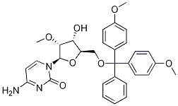 4-aMino-1-((2R,3R,4R,5R)-5-((bis(4-Methoxyphenyl)(phenyl)Methoxy)Methyl)-4-hydroxy-3-Methoxytetrahydrofuran-2-yl)pyriMidin-2(1H)-one Struktur