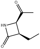 2-Azetidinone, 4-acetyl-3-ethyl-, (3R-cis)- (9CI) Structure