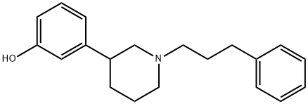 3-[1-(3-Phenylpropyl)-3-piperidinyl]phenol Struktur
