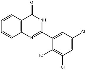 2-(3,5-ジクロロ-2-ヒドロキシフェニル)-4(1H)-キナゾリノン 化学構造式