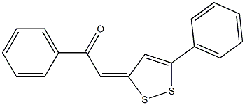 1-Phenyl-2-(5-phenyl-3H-1,2-dithiol-3-ylidene)ethanone Struktur