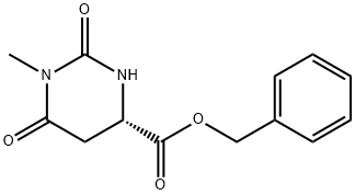 (S)-BENZYL 1-METHYL-2,6-DIOXOHEXAHYDROPYRIMIDINE-4-CARBOXYLATE 化学構造式