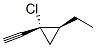 Cyclopropane, 1-chloro-2-ethyl-1-ethynyl-, cis- (9CI) Structure