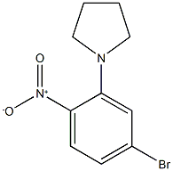 1-(5-Bromo-2-nitrophenyl)pyrrolidine 化学構造式