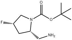 tert-butyl (2S,4S)-2-(aminomethyl)-4-fluoropyrrolidine-1-carboxylate Struktur